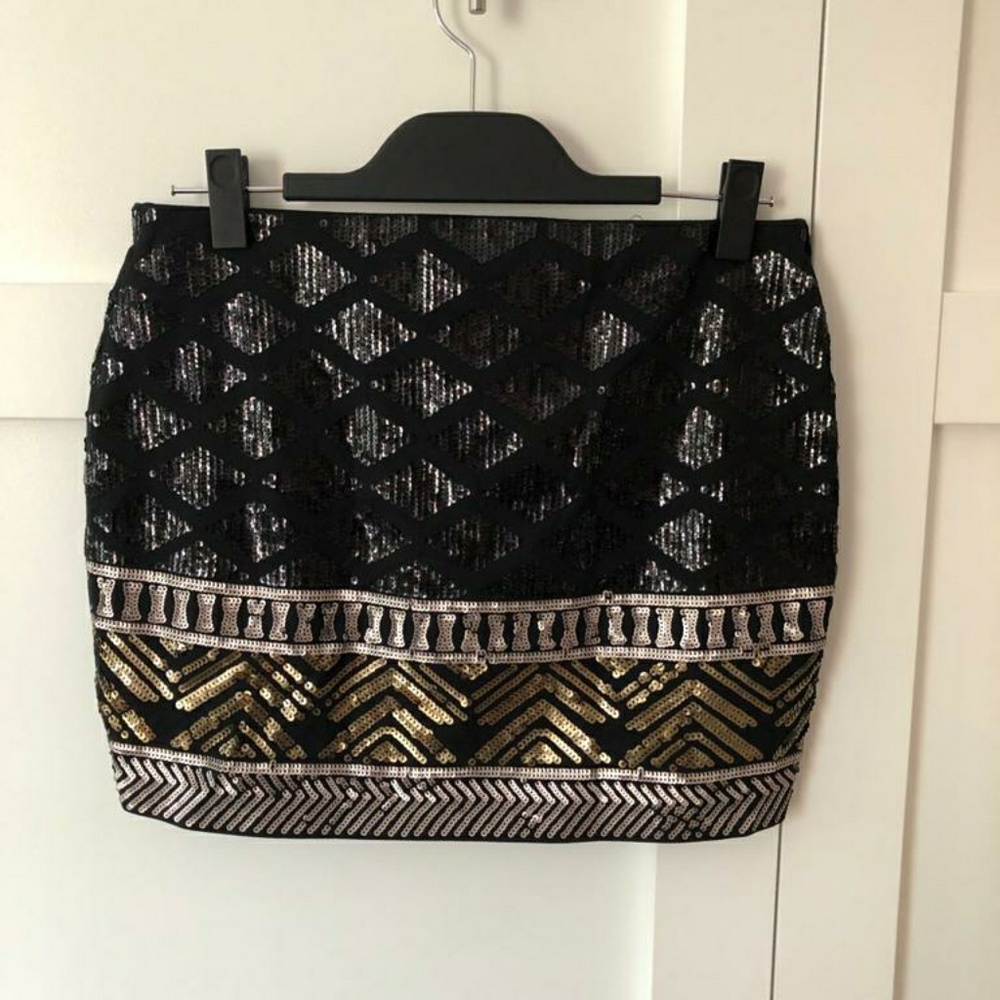 Express Sequin Clubbing Mini Skirt